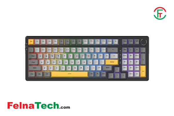 Ajazz AK992 Hot Swappable Brown Switch Tri-Mode Mechanical Keyboard