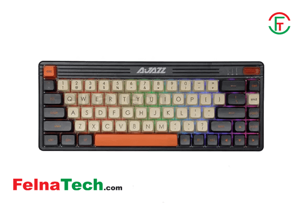 Ajazz K690T Hot Swappable Brown Switch Bluetooth Wireless Mechanical Keyboard