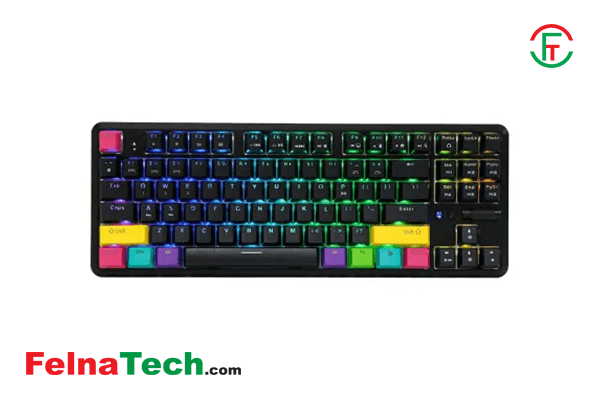 Ajazz K870T Hot Swappable Brown Switch Bluetooth Wireless Mechanical Keyboard