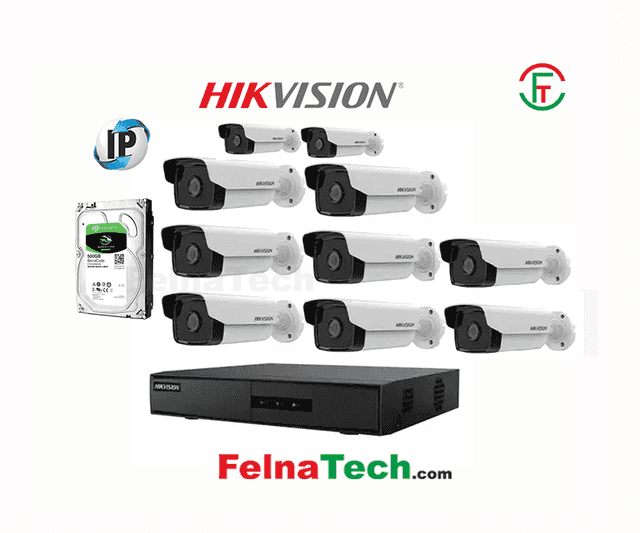 HIKVISION 10 Camera IP CCTV Package